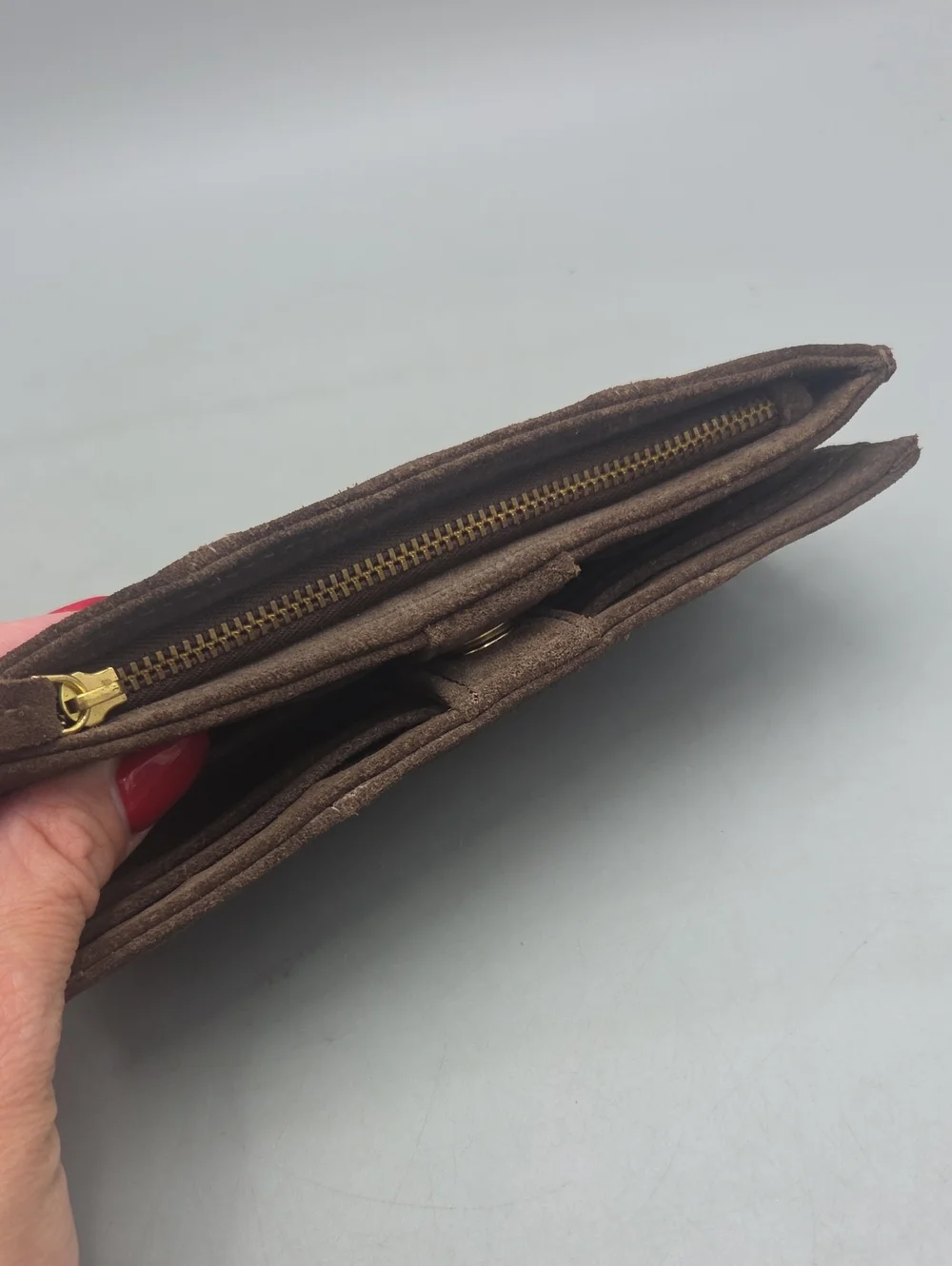 KJC Suede Wallet Leather Suede